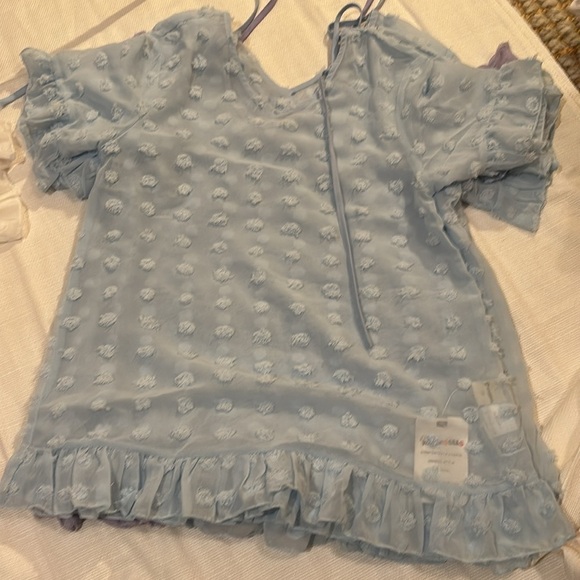 Girls Chiffon Swim Cover Up Swiss Dot Sheer Beach Wraps for 3-12 Yrs Blue 7-8Y - Picture 8 of 15